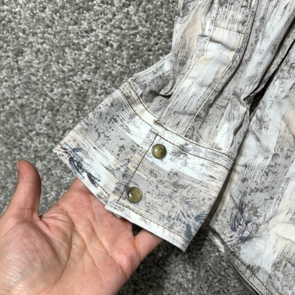 Wrangler Mens XL Retro Premium Western Button-Up Shirt Cactus Print Long Sleeve - Picture 3 of 10